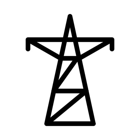 High Tension Transmission Towerのイラスト素材