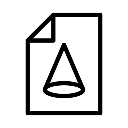 Three Dimension fileのイラスト素材