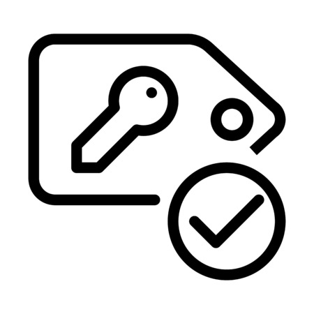 Key Tag Verifiedのイラスト素材