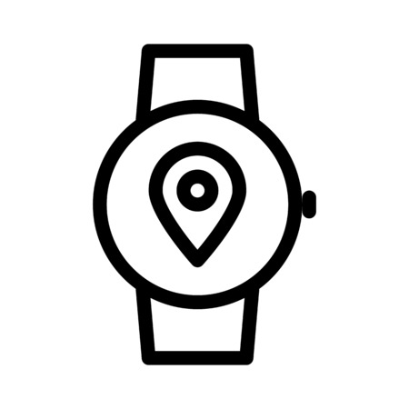 Smartwatch Place Navigationのイラスト素材
