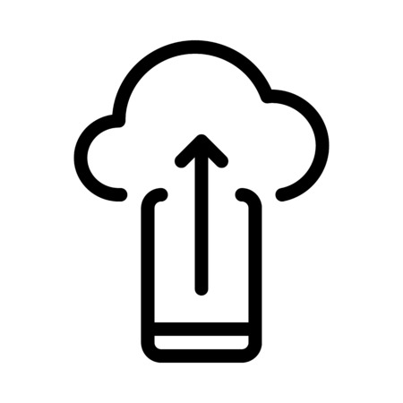 Upload from mobile phoneのイラスト素材