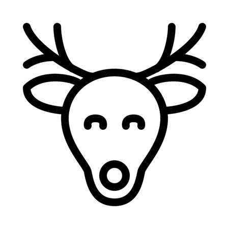 Christmas Reindeer Headのイラスト素材