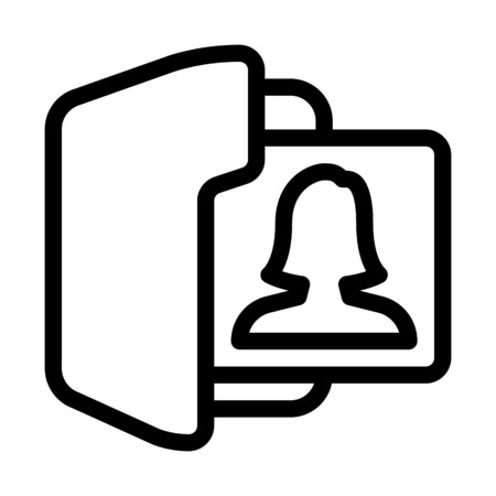 Female User Folderのイラスト素材