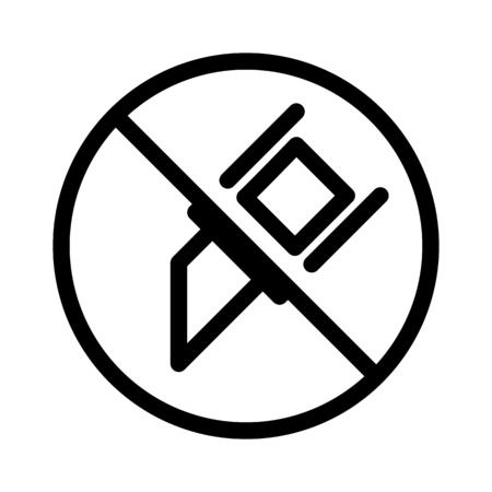 No Cut Signのイラスト素材