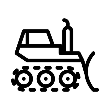 Bulldozer Construction Vehicleのイラスト素材