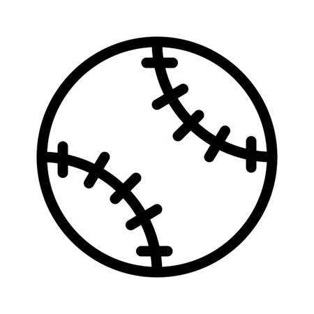Baseball Stitched Softballのイラスト素材