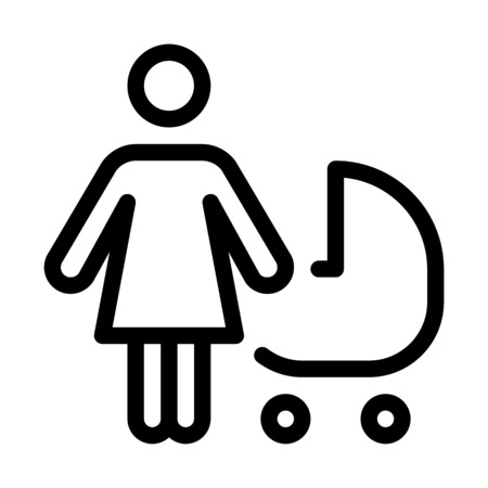 Woman With Pramのイラスト素材