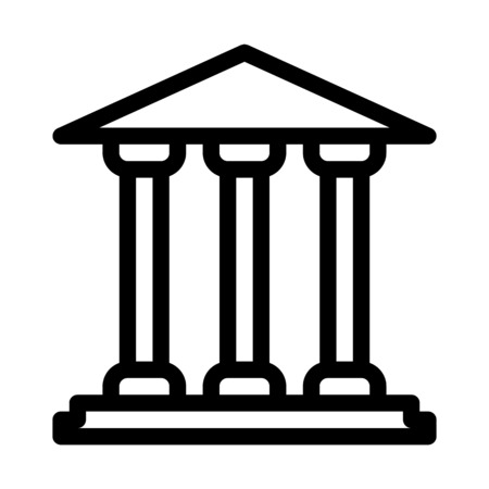 Pantheon Rome Pillarsのイラスト素材