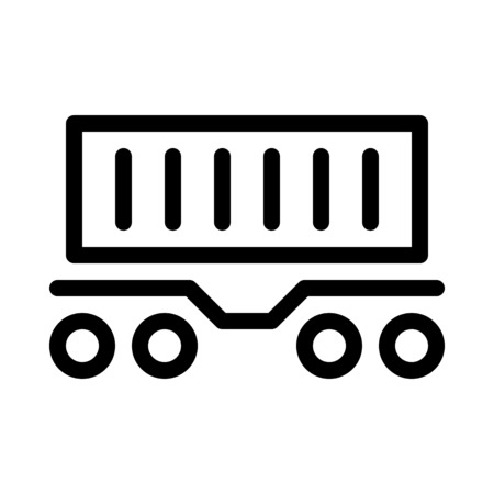 Container railcar - freight transportationのイラスト素材