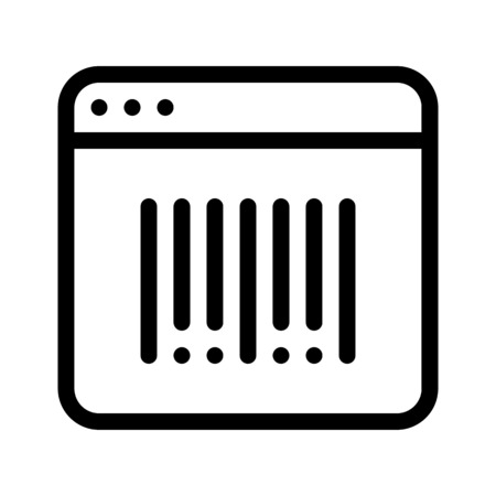 Web Barcode Windowのイラスト素材