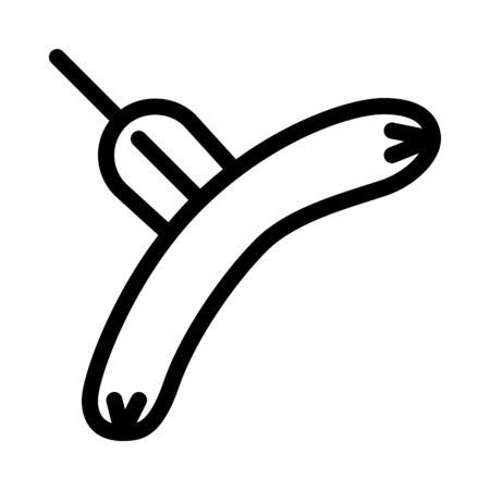 Hot Dog with Forkのイラスト素材