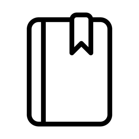 Diary with Bookmarkのイラスト素材