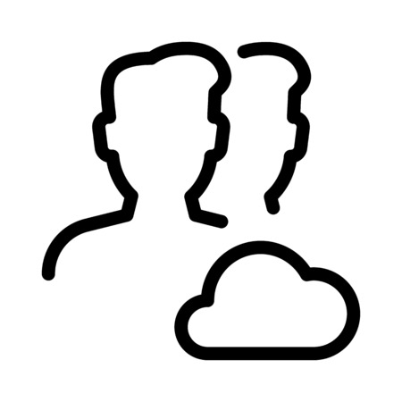 Multiple Users Cloud Serviceのイラスト素材