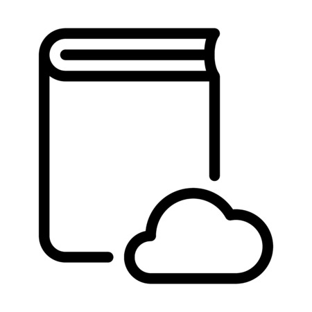 Book Cloud Storageのイラスト素材