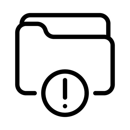 Error Folder Notificationのイラスト素材