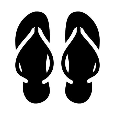 Beachwear Slippers Pairのイラスト素材