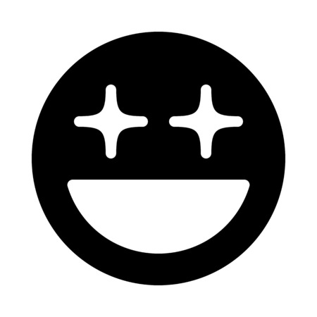 Glitter Eye Smileyのイラスト素材