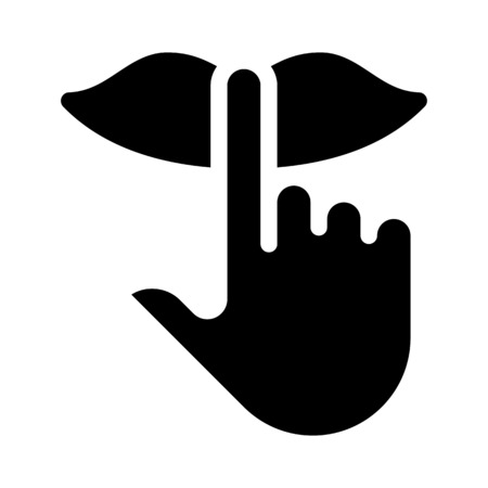 Keep Silence Signのイラスト素材