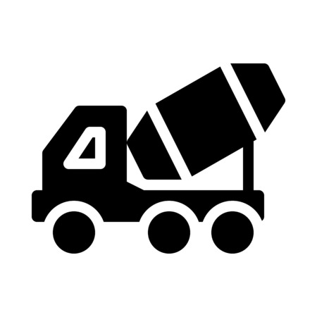 Concrete truck mixerのイラスト素材