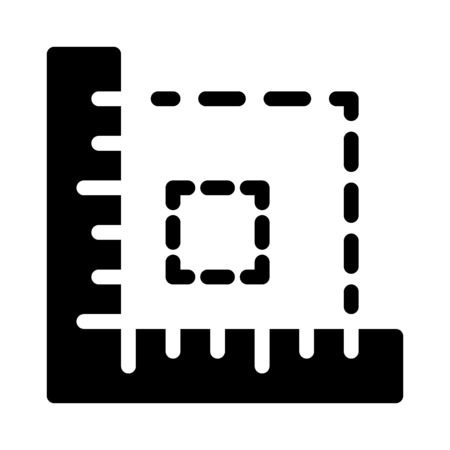 L-square ruler measurementのイラスト素材