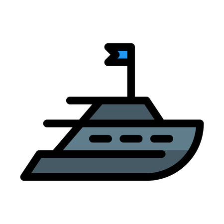 Yacht Sea Travelのイラスト素材