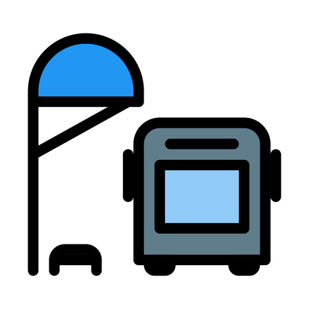 City Bus Stationのイラスト素材