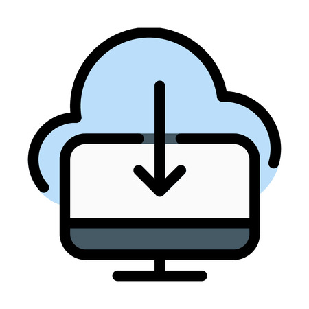 Download data to desktopのイラスト素材