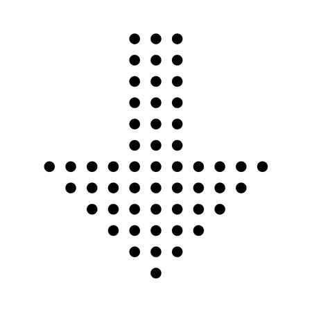 Dotted Down Arrowのイラスト素材
