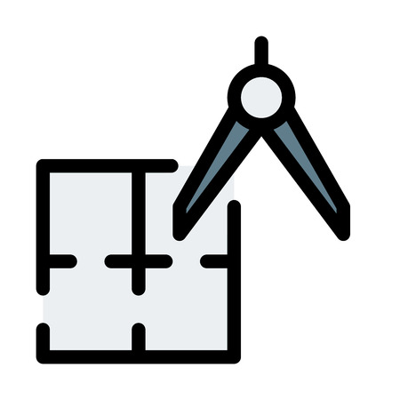 cad compass measureのイラスト素材