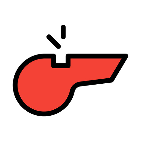 Referee Blowing Whistleのイラスト素材