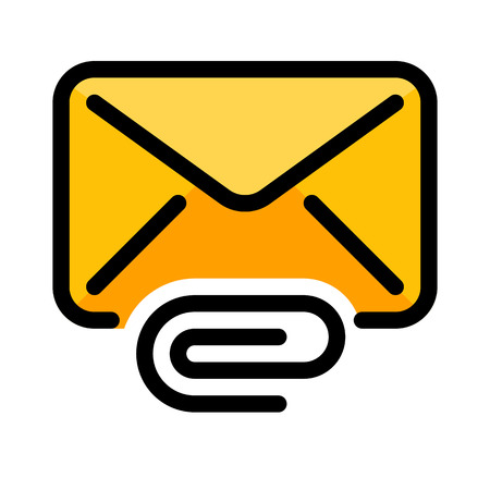 Email and Message Attachmentのイラスト素材