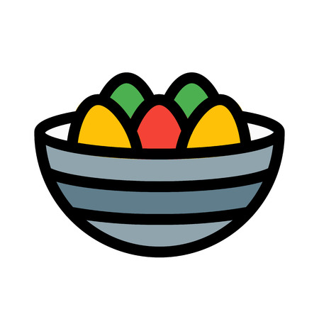 paschal eggs in basketのイラスト素材