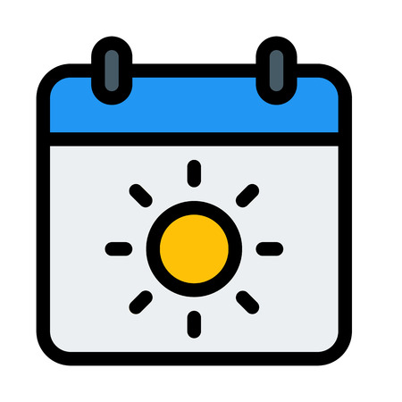 Summertime Season Calendarのイラスト素材