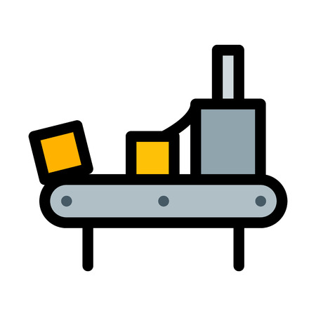 Factory Line Conveyorのイラスト素材