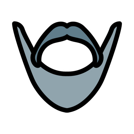 Hipster Long Beardのイラスト素材