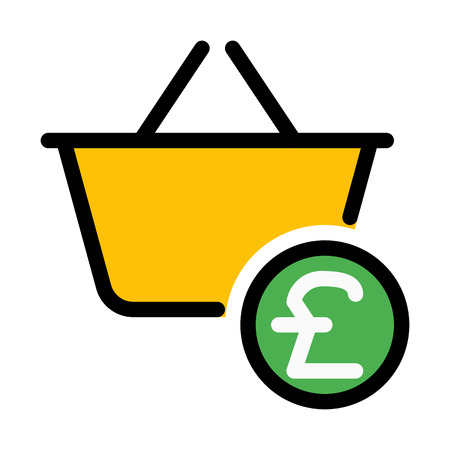 Checkout in pound currencyのイラスト素材