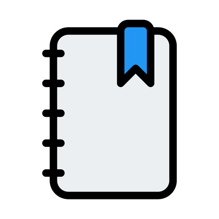 Spiral Journal Bookmarkedのイラスト素材