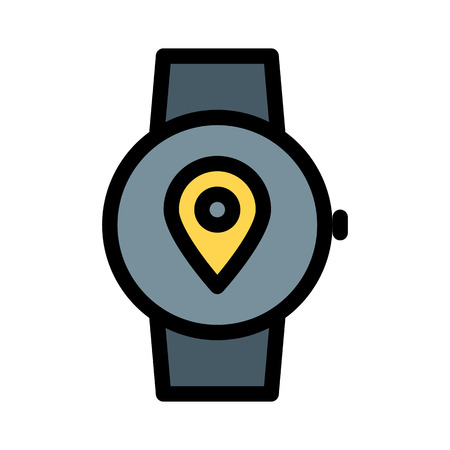 Smartwatch Place Navigationのイラスト素材