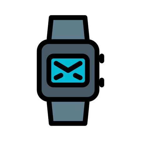 Smartwatch Message Notificationのイラスト素材