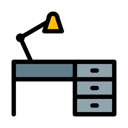 Office or Study Deskのイラスト素材