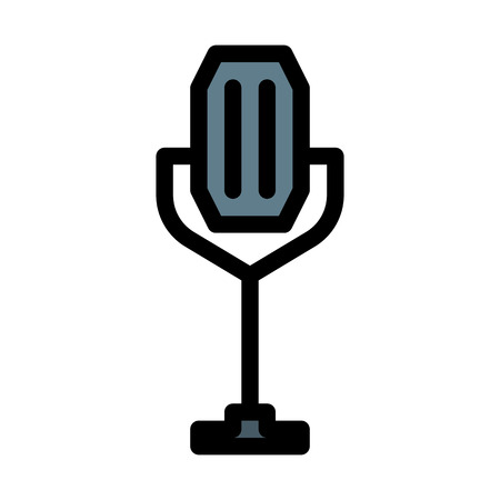 Vintage Microphone on Standのイラスト素材