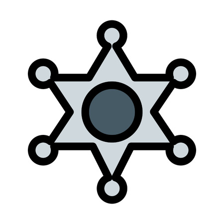 Sheriff Star Badgeのイラスト素材