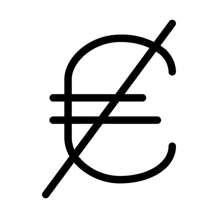 Euro currency blockedのイラスト素材