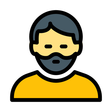 Beard Man Profileのイラスト素材