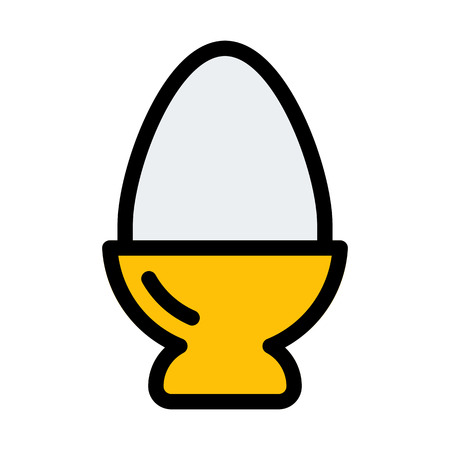 Boiled Egg in Bowlのイラスト素材