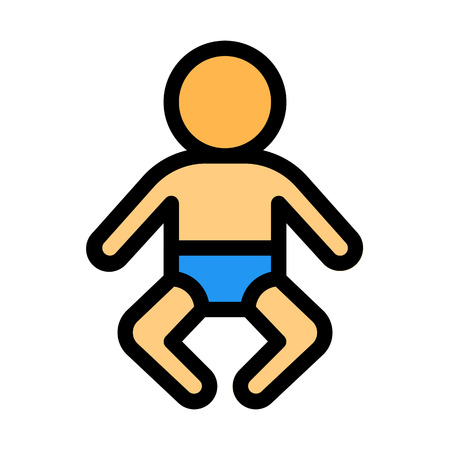 Toddler lying Downのイラスト素材