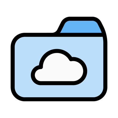 Cloud document folderのイラスト素材