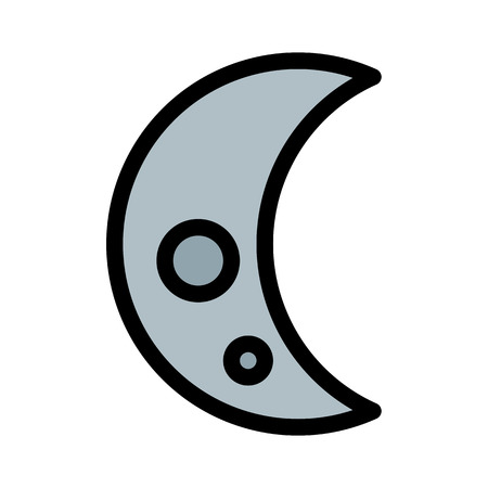 Waxing crescent moonのイラスト素材