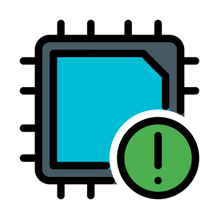 CPU Alert Warningのイラスト素材