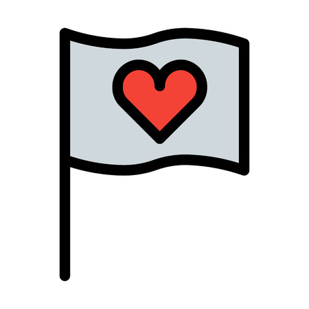 Love Heart Flagのイラスト素材